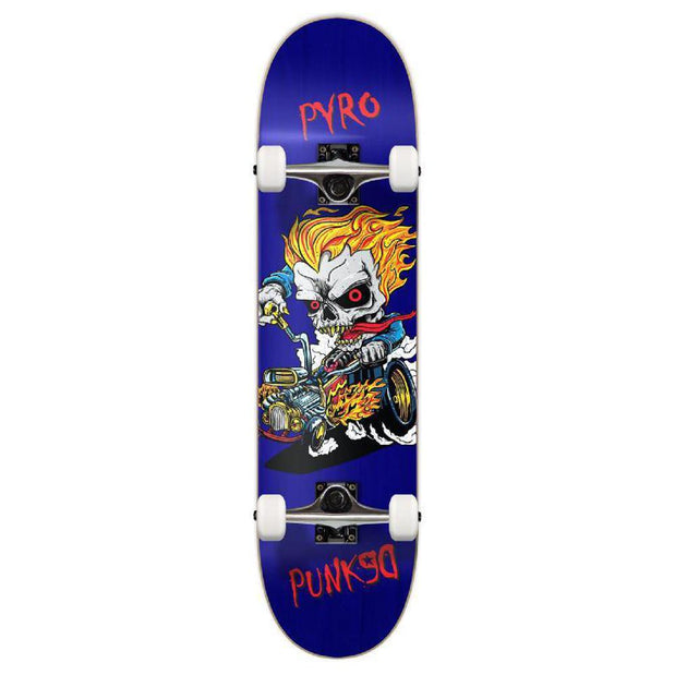 Punked Graphic Hot Rod Pyro Complete Skateboard - Longboards USA