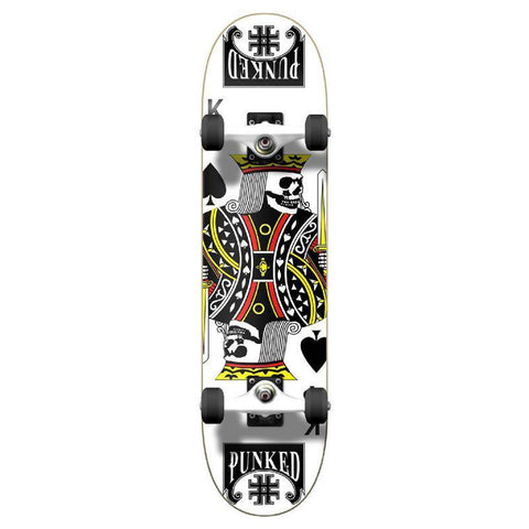 Punked Graphic King of Spades Complete Skateboard - Longboards USA