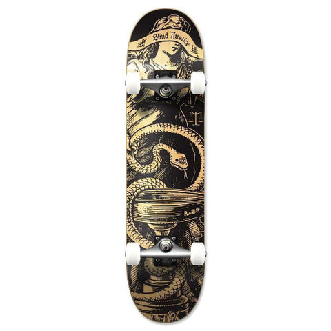 Punked Graphic Natural Blind Justice Complete Skateboard - Longboards USA