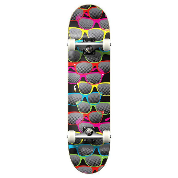 Punked Graphic Shades Black Complete Skateboard - Longboards USA