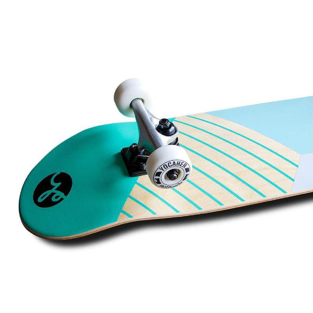 Punked Graphic Skateboard Complete - Geometric Series - Green - Longboards USA