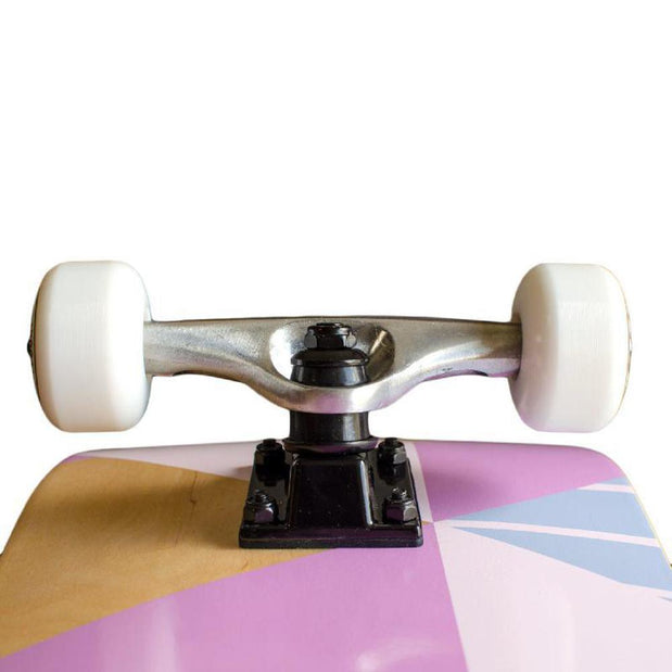 Punked Graphic Skateboard Complete - Geometric Series - Purple - Longboards USA