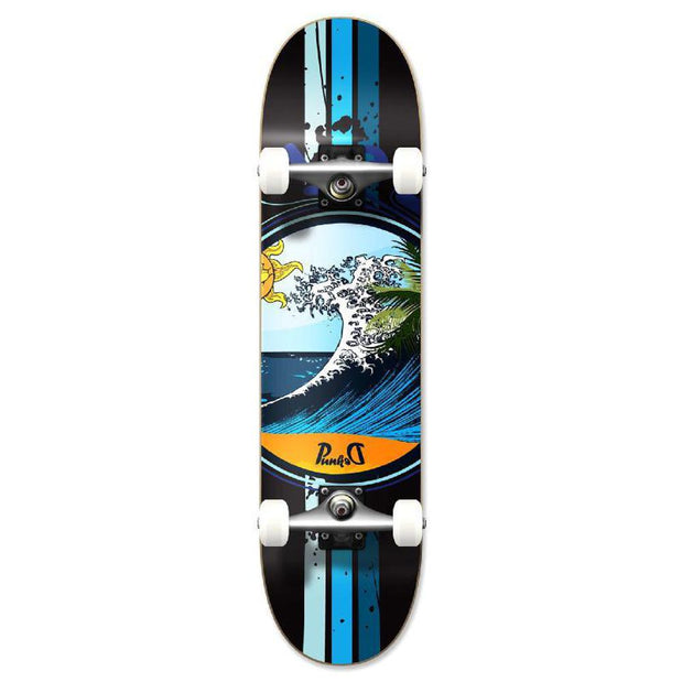 Punked Graphic Wave Complete Skateboard - Longboards USA