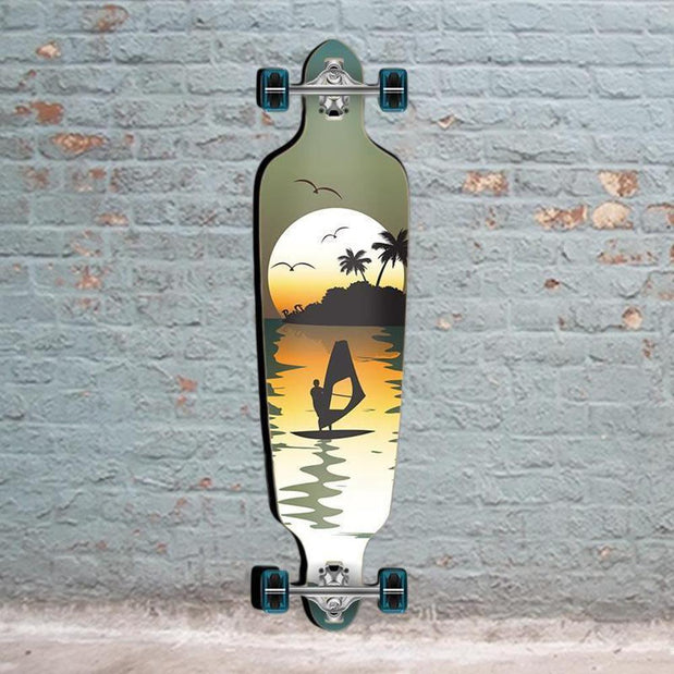 Punked Green Surfer Drop Through 40" Longboard - Longboards USA