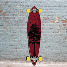 Punked In The Pines Red 40 inch Pintail Longboard - Longboards USA