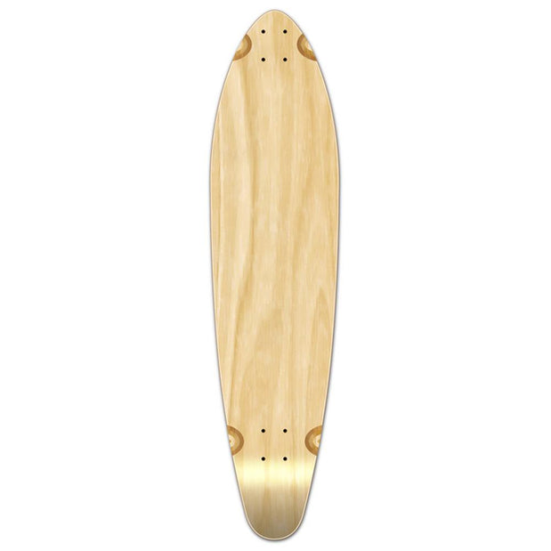 Punked Kicktail Blank Longboard Deck - Natural - Longboards USA