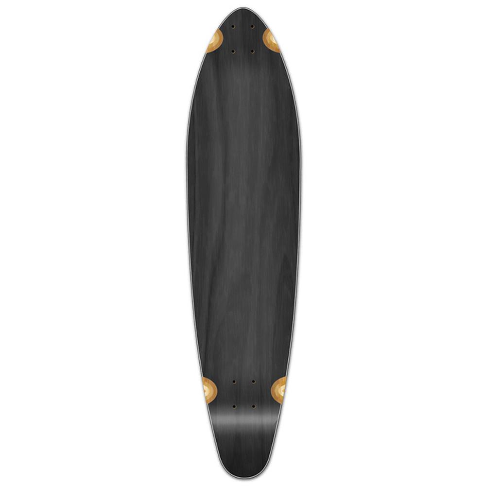 Punked Kicktail Blank Longboard Deck - Stained Black - Longboards USA