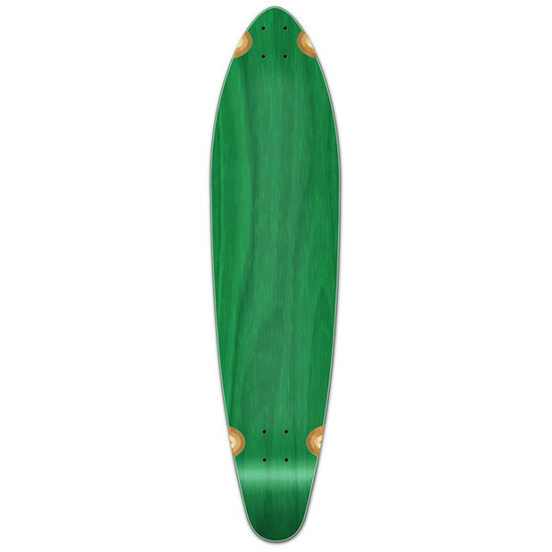 Punked Kicktail Blank Longboard Deck - Stained Green - Longboards USA