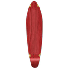 Punked Kicktail Blank Longboard Deck - Stained Red - Longboards USA