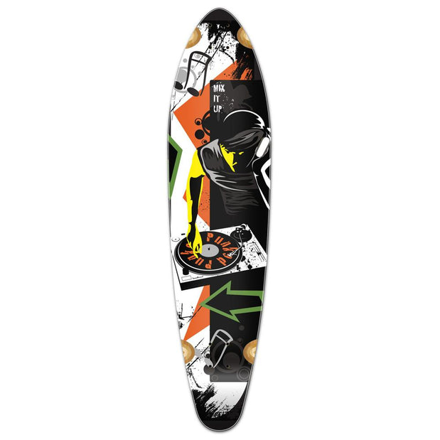 Punked Kicktail DJ Mixitup Longboard Deck - Longboards USA