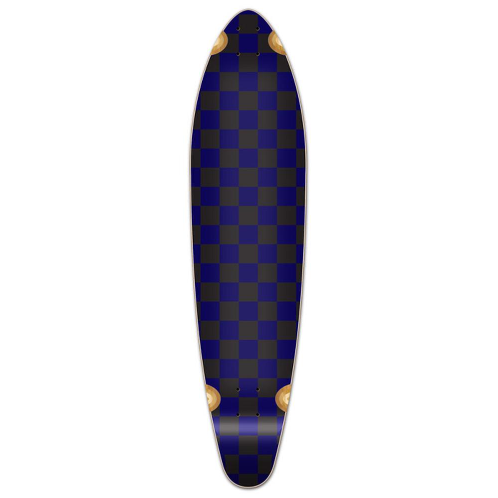 Punked Kicktail Longboard Deck - Checker Blue - Longboards USA