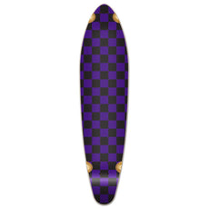 Punked Kicktail Longboard Deck - Checker Purple - Longboards USA