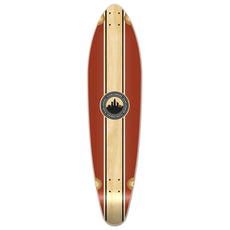 Punked Kicktail Longboard Deck - Crest Burgundy - Longboards USA