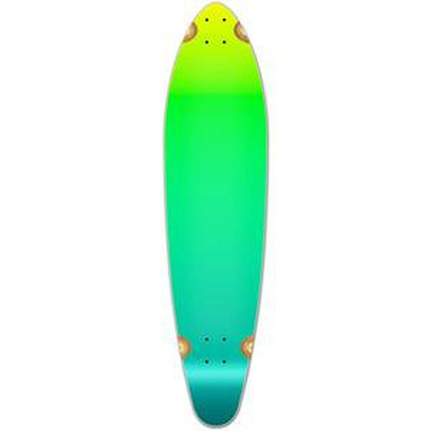 Punked Kicktail Longboard Deck - Gradient Green - Longboards USA