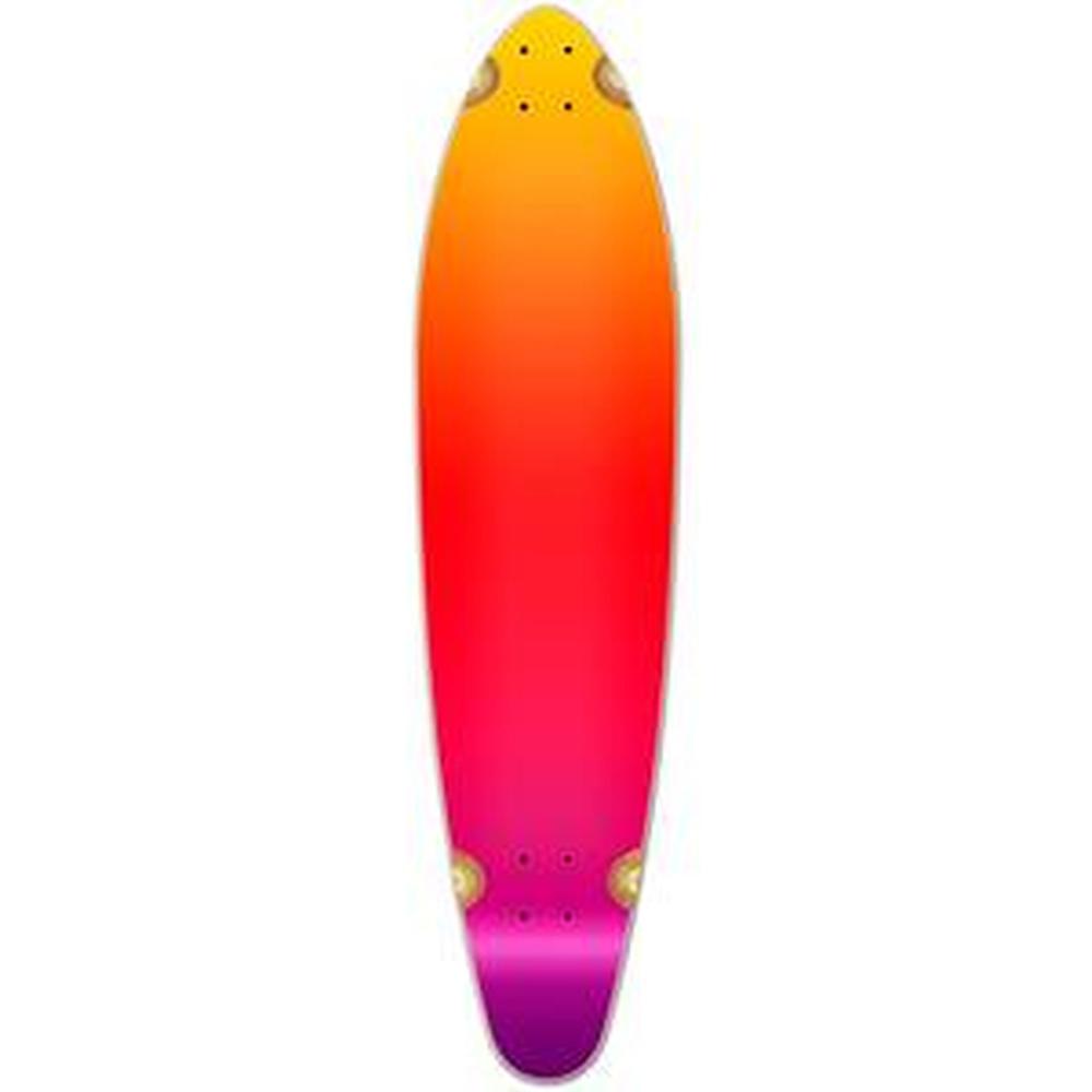 Punked Kicktail Longboard Deck - Gradient Pink - Longboards USA