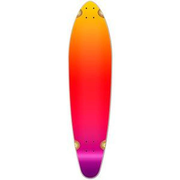 Punked Kicktail Longboard Deck - Gradient Pink - Longboards USA