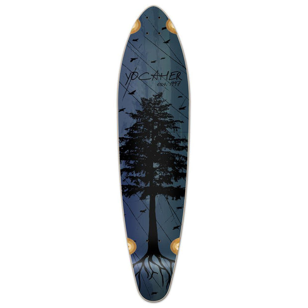 Punked Kicktail Longboard Deck - In the Pines : Blue - Longboards USA