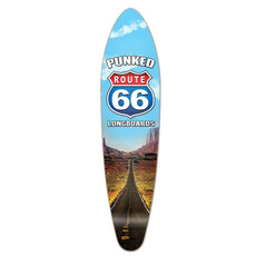 Punked Kicktail Longboard Deck - Route 66 Series - The Run - Longboards USA