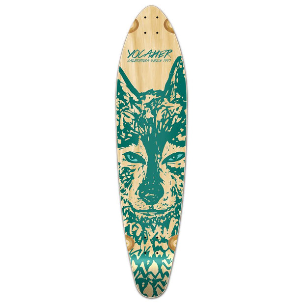 Punked Kicktail Longboard Deck - Spirit Animal WOLF - Longboards USA