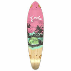 Punked Kicktail Longboard Deck - VW Series - Pink N' Mint - Longboards USA