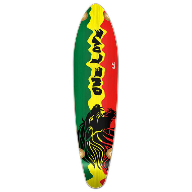 Punked Kicktail Rasta 2 Longboard Deck - Longboards USA