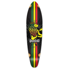 Punked Kicktail Rasta Longboard Deck - Longboards USA