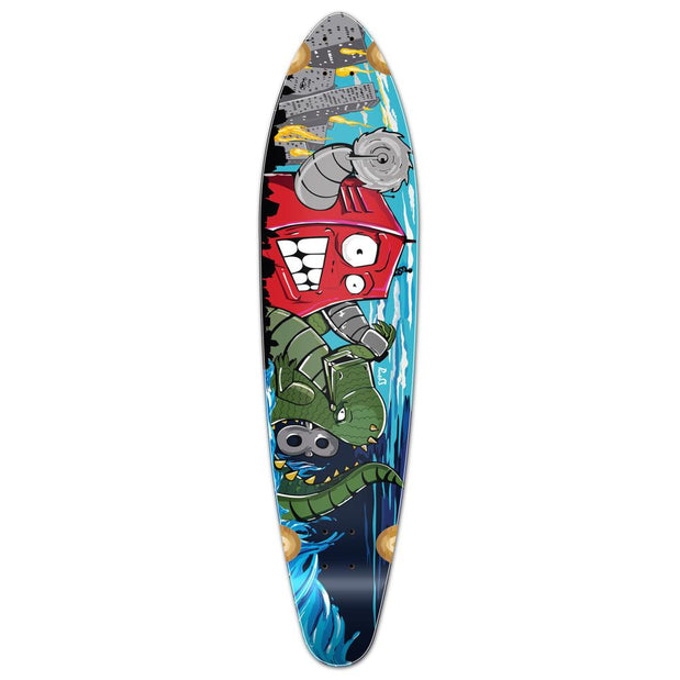 Punked Kicktail Robot Longboard Deck - Longboards USA