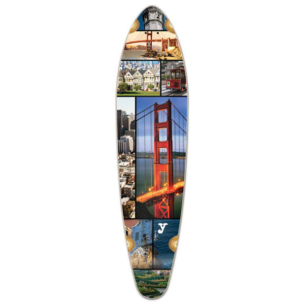 Punked Kicktail San Francisco Longboard Deck - Longboards USA