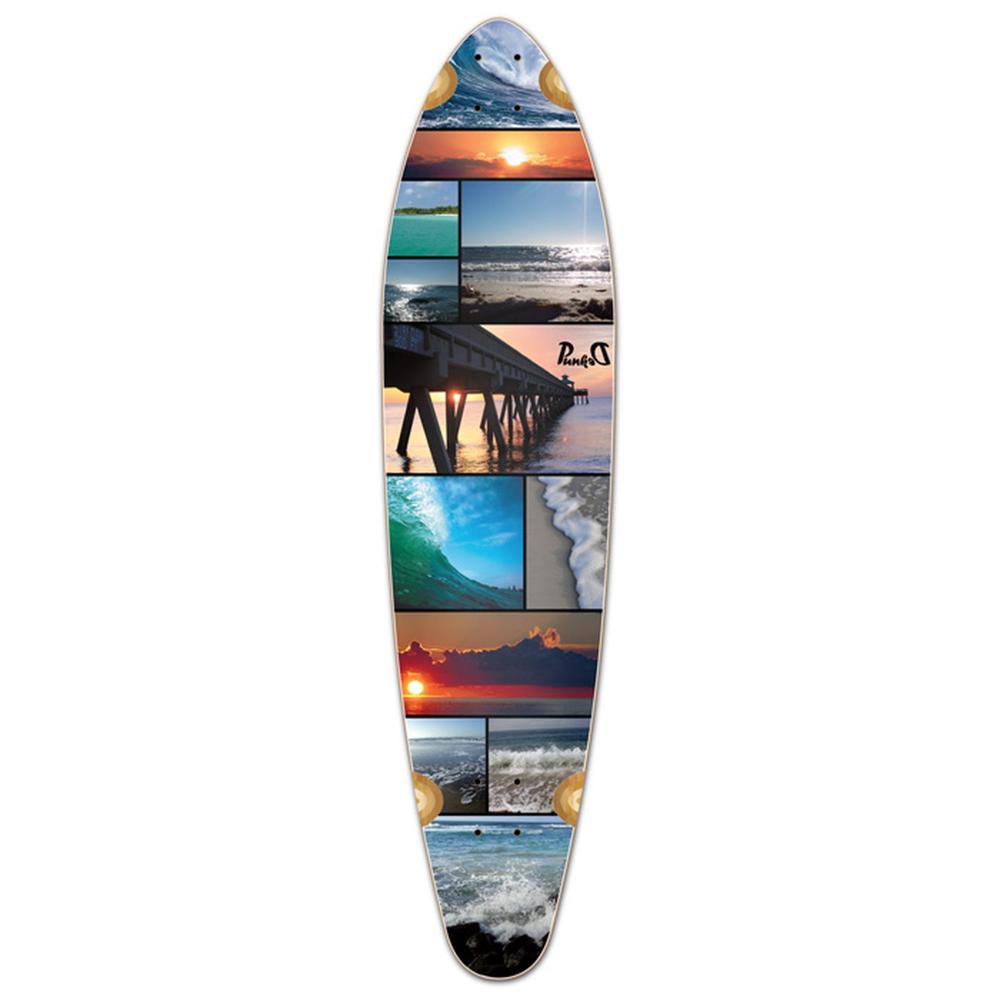 Punked Kicktail Seaside Longboard Deck - Longboards USA