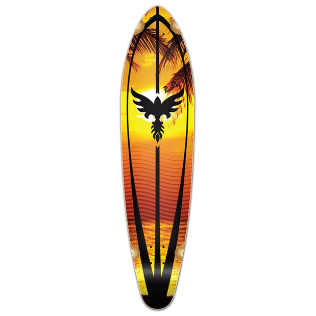 Punked Kicktail Sunset Longboard Deck - Longboards USA