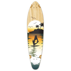 Punked Kicktail Surfer Natural Longboard Deck - Longboards USA