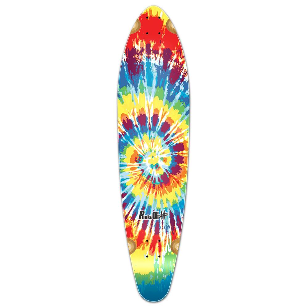 Punked Kicktail Tiedye Original Longboard Deck - Longboards USA