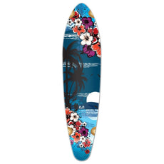 Punked Kicktail Tropical Night Longboard Deck - Longboards USA