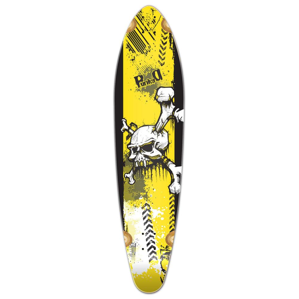 Punked Kicktail YSkull Longboard Deck Longboards USA