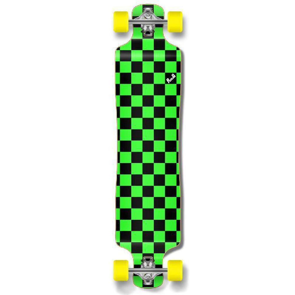 Punked Lowrider Longboard Complete Checker Green Longboards USA