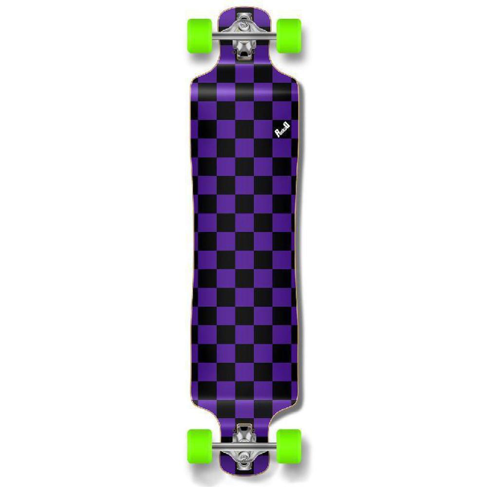Punked Lowrider Longboard Complete - Checker Purple - Longboards USA