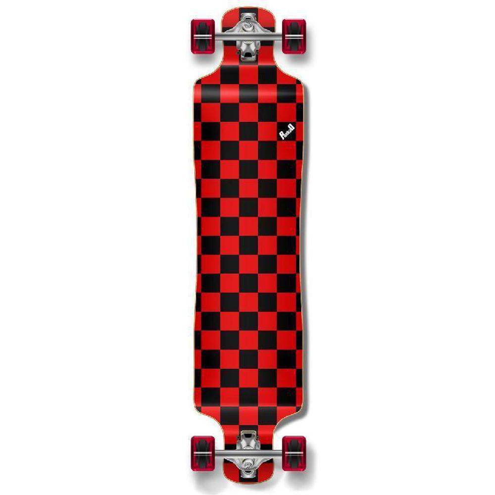 Punked Lowrider Longboard Complete - Checker Red - Longboards USA