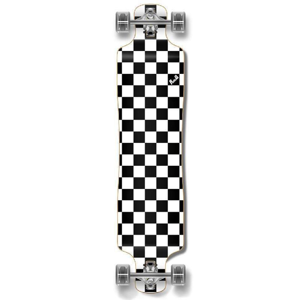 Punked Lowrider Longboard Complete - Checker White - Longboards USA