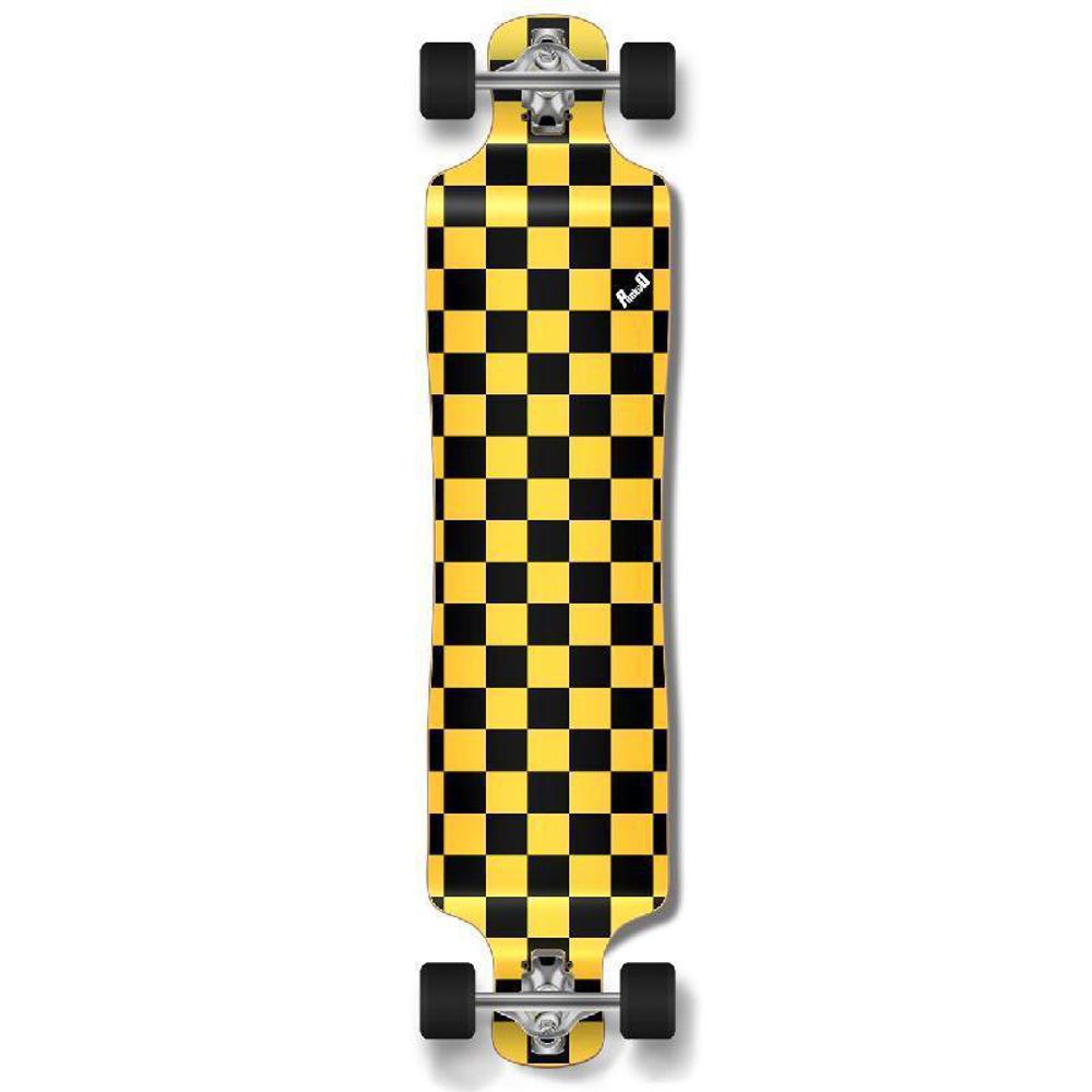 Low Riding Longboard Punked Lowrider Longboard Complete - Checker Yellow – Longboards USA