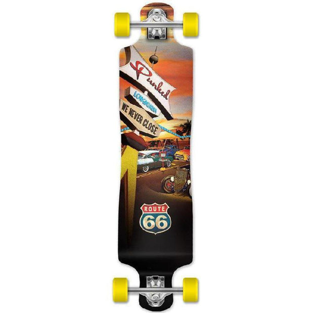 Punked Lowrider Longboard Complete - Route 66 Series - Diner - Longboards USA