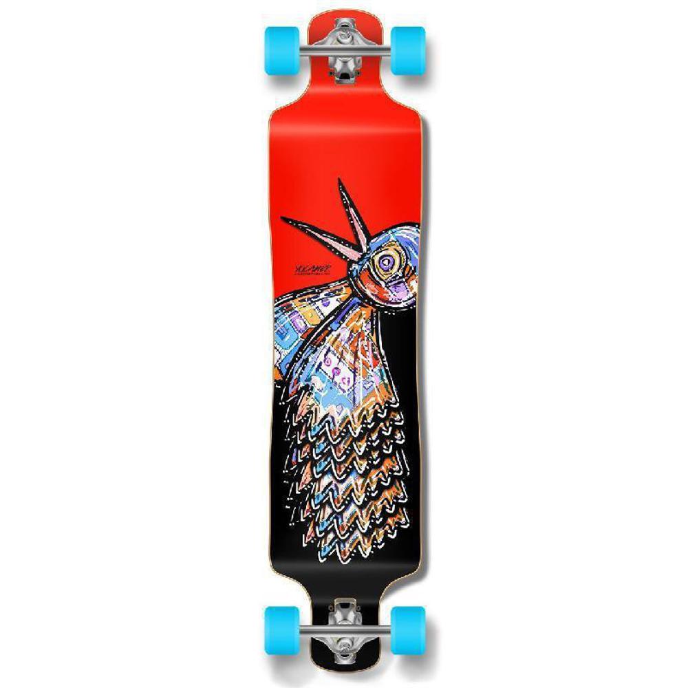 Low Riding Longboard Punked Lowrider Longboard Complete - The Bird Red – Longboards USA