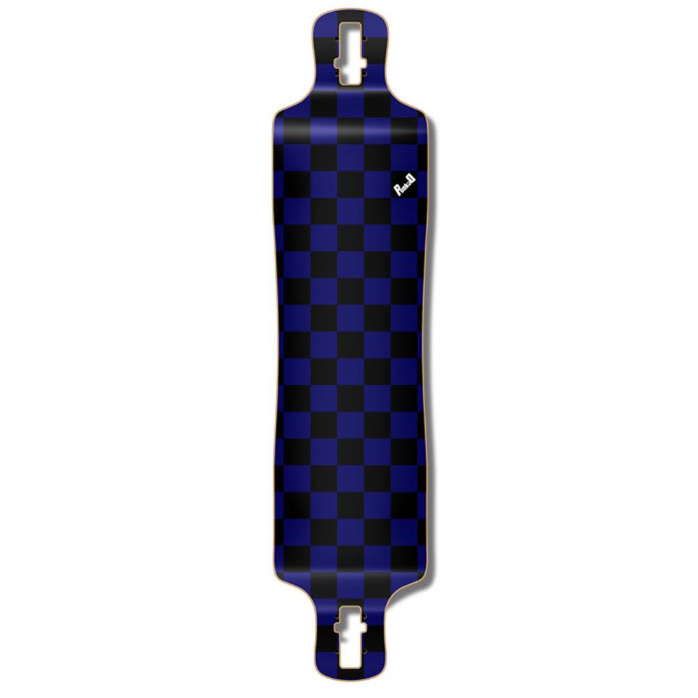 Punked Lowrider Longboard Deck - Checker Blue - Longboards USA