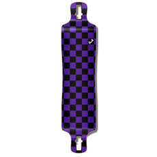 Punked Lowrider Longboard Deck - Checker Purple - Longboards USA