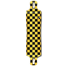 Punked Lowrider Longboard Deck - Checker Yellow - Longboards USA