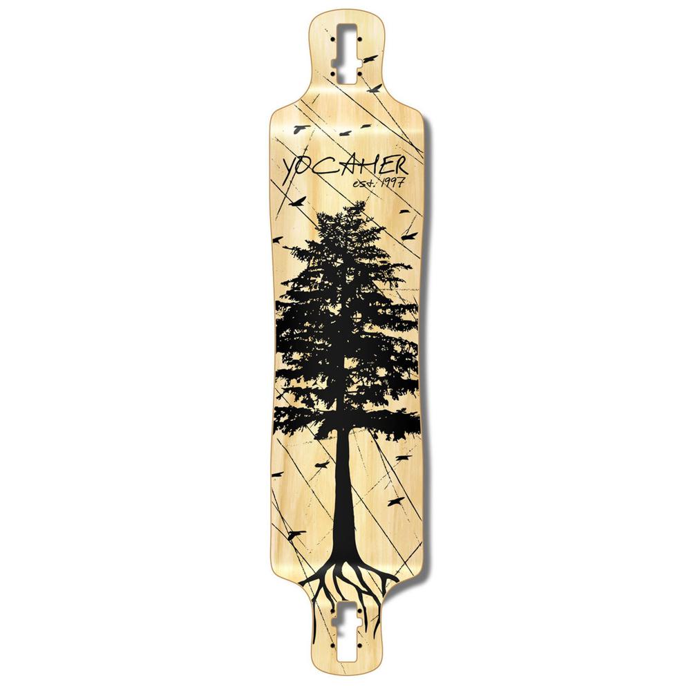 Punked Lowrider Longboard Deck - In the Pines : Natural - Longboards USA