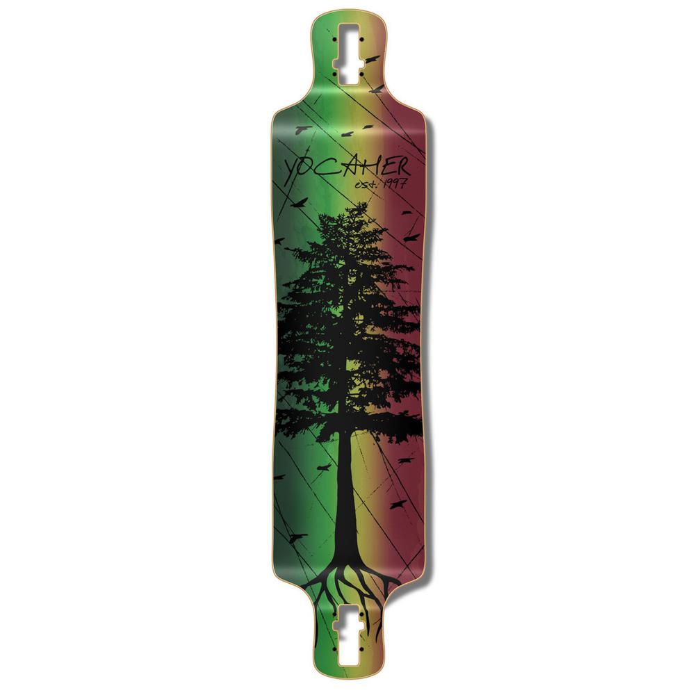 Punked Lowrider Longboard Deck - In the Pines : Rasta - Longboards USA