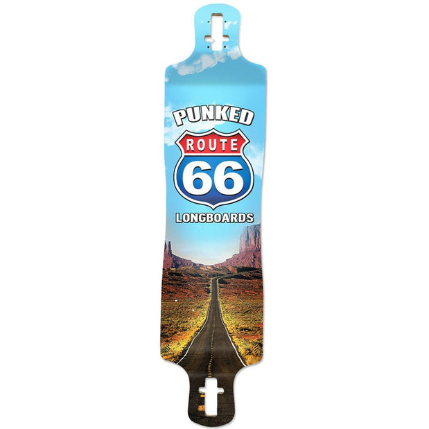 Punked Lowrider Longboard Deck - Route 66 Series - The Run - Longboards USA