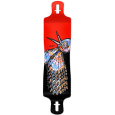 Punked Lowrider Longboard Deck - The Bird Red - Longboards USA