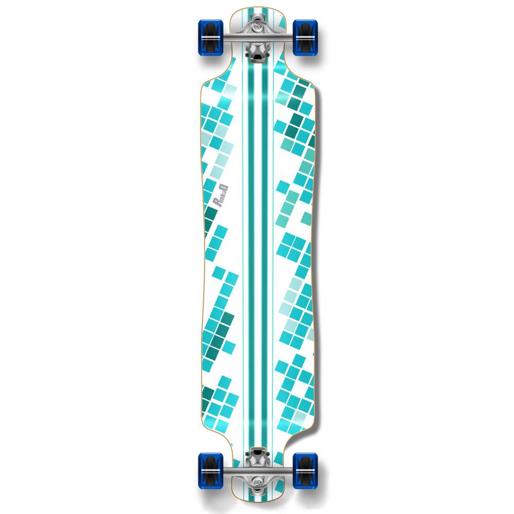 Punked Lowrider White Digital Wave Longboard Complete - Longboards USA