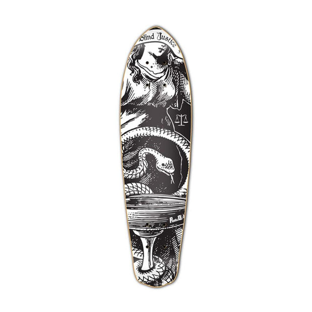 Punked Micro Cruiser Black Blind Justice  Deck - Longboards USA